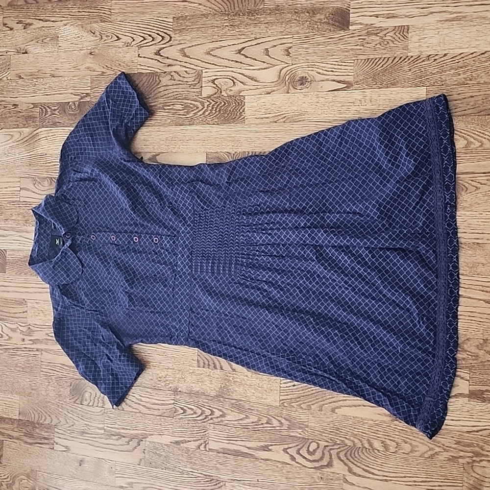 (M) Industry Geometric Print Academia Collegiate Fit & Flare Collared Schoolgirl